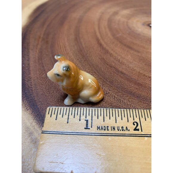 Vintage Japan Porcelain Dog Figurine Collectible Hand-Painted Miniature - Picture 6 of 8